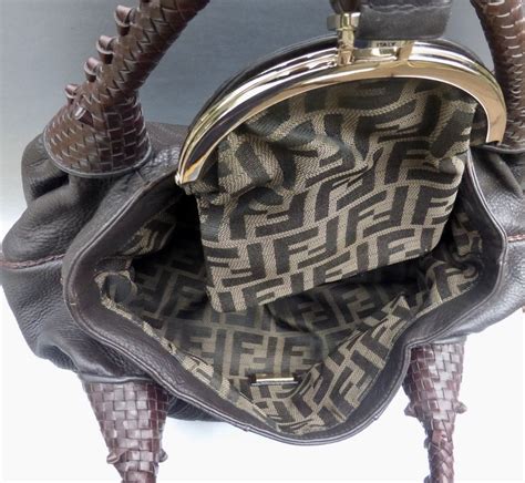 brown forever fendi pouch on hand|pre owned Fendi bags.